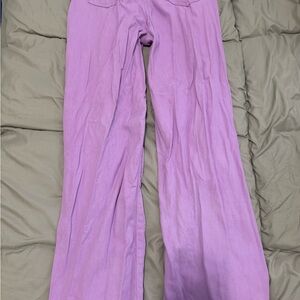 Lavender Wide-Leg Pants